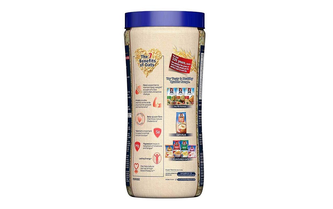 Quaker Whole Oats    Plastic Jar  700 grams
